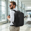 Plecak męski miejski elegancki biznesowy na laptop 15,6 czarny z USB portem