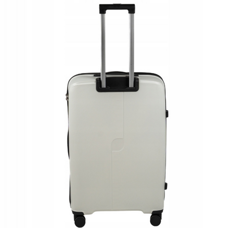 Walizka podróżna duża biała na kółkach – elegancka, lekka i pojemna walizka do samolotu Wowbag 7918 L white