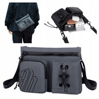 Torebka listonoszka szara stylowa młodzieżowa miejska na ramię wodoodporna modna praktyczna 3 l Arctic Hunter K00535Grey