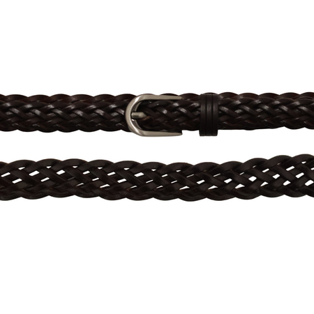 Pasek damski bordowy skórzany cienki do sukienki swetra spódnicy i spodni