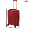 Walizka do samolotu średnia czerwona – podróżna, wytrzymała, stylowa i elegancka na kółkach Wowbag 7918 M red