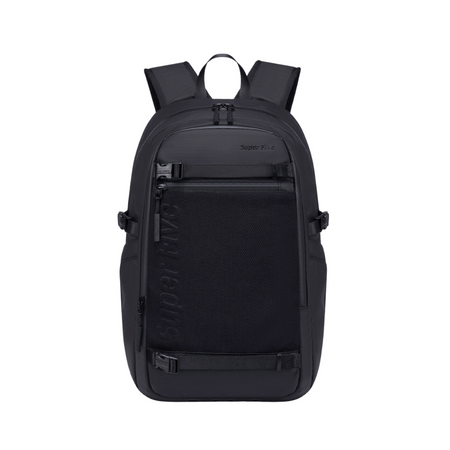 Czarny plecak miejski dla aktywnej młodzieży, 23 l, wodoodporny, na laptopa 15,6", podróżny. SUPER FIVE FB699 Black