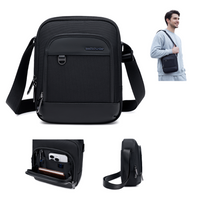 Saszetka męska czarna na ramię torba miejska biznesowa wodoodporna modna stylowa 2,7 L Arctic Hunter K00689Black