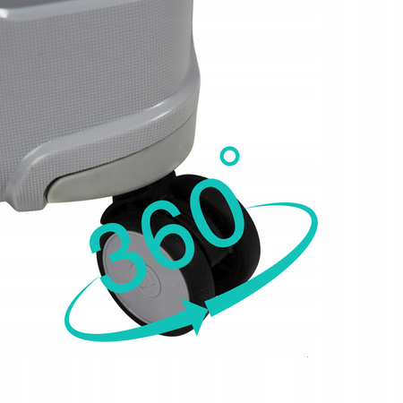 Walizka do samolotu jasnoszara – średnia, nowoczesna, funkcjonalna i wytrzymała, ergonomiczna Wowbag 6910 M light grey