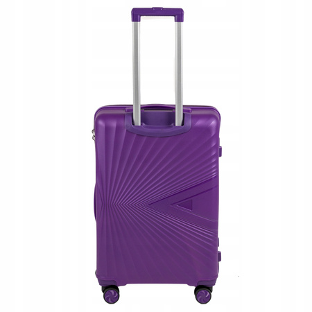 Duża walizka podróżna fioletowa na kółkach – lekka, stylowa i pojemna, do samolotu 100 L Walizka Wowbag 7905 L purple