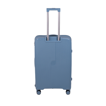 Zestaw walizek podróżnych jasnoniebieskich 3 szt. stylowy komplet lekkich i trwałych kufrów Wowbag 7918 light blue