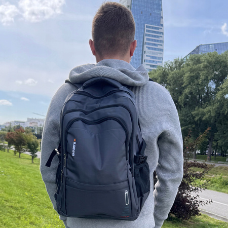 Plecak nowoczesny szary szkolny sportowy pojemny dla chłopców i dziewczyn na laptopa 15,6" VIO BG822308 grey