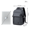 Szary plecak miejski młodzieżowy, na laptop, 25 l, idealny do studiów, na uczelnię i do pracy. Arctic Hunter B00531 Grey.