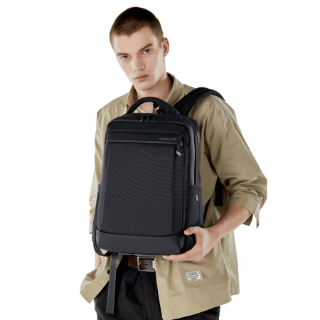Plecak miejski czarny męski wodoodporny na laptopa 15,6" do pracy Arctic Hunter B00478 black
