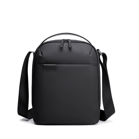 Saszetka męska czarna na ramię biznesowa torba miejska wodoodporna stylowa funkcjonalna 5,8 L Arctic Hunter K00579Black