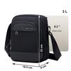 Saszetka męska czarna na ramię torba miejska biznesowa wodoodporna modna stylowa 2,7 L Arctic Hunter K00689Black