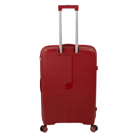 Walizka podróżna duża czerwona na kółkach – lekka, pojemna i elegancka walizka do samolotu Wowbag 7918 L red
