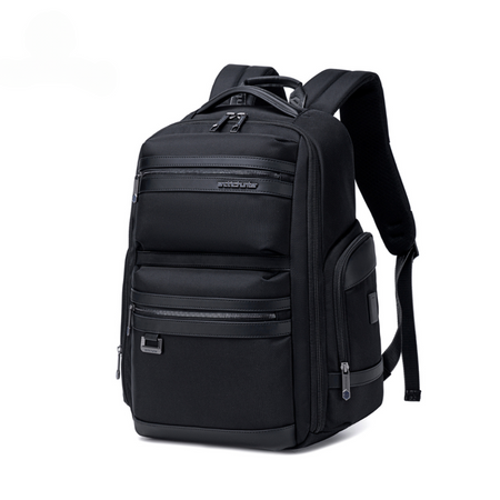 Czarny plecak miejski podróżny, 23,3 l, wodoodporny, na laptop 15,6", elegancki i pojemny. Arctic Hunter B00682 Black.