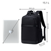 Czarny plecak miejski biznesowy, 15 l, wodoodporny, na laptopa 15,6", stylowy na co dzień. Arctic Hunter B00670 Black