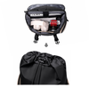 Plecak casual męski z klapą beżowy wiele kiszeni laptop 15,6 pojemny 18 L