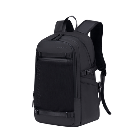 Czarny plecak miejski dla aktywnej młodzieży, 23 l, wodoodporny, na laptopa 15,6", podróżny. SUPER FIVE FB699 Black