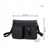Torebka listonoszka czarna elegancka wodoodporna na ramię miejska modna i uniwersalna 3 l Arctic Hunter K00535Black