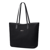 Torba damska shopper czarna elegancka, pojemna 15,6 l, na ramię, modna na co dzień i do pracy. CHANTRIA CB801 Black.