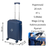 Walizki podróżne ciemnoniebieskie komplet 3 szt. lekki i wytrzymały zestaw na kółkach Wowbag 7900 dark blue