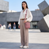 Torebka saszetka damska crossbody mała na ramię nylonowa ciemnoróżowa stylowa