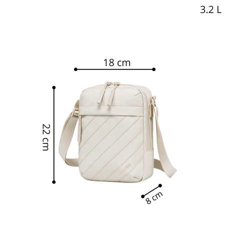 Saszetka damska biała na ramię wodoodporna torba na telefon miejska stylowa praktyczna 3,2 L Super Five FXB697White