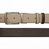 Pasek skórzany do spodni dwustronny beż brąz elegancki klasyczny premium