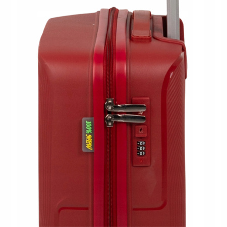 Walizka do samolotu czerwona kabinowa – mała, podróżna, lekka, elegancka i praktyczna na kółkach Wowbag 7918 S red