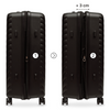Średnia walizka czarna podróżna pojemna 67L 4 kółka polipropylenowa twarda