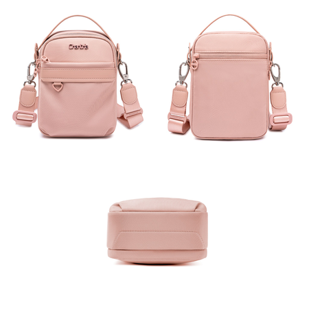 Torebka damska crossbody mała na ramię nylonowa różowa wodoodporna elegancka