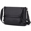 Torebka listonoszka czarna duża na ramię miejska wodoodporna uniwersalna na tablet 9,5 l Arctic Hunter K00528Black