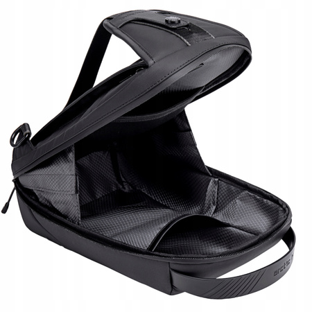 Saszetka na ramię męska damska czarna miejska wodoodporna stylowa funkcjonalna 5,5 L. Arctic Hunter XB00121Black