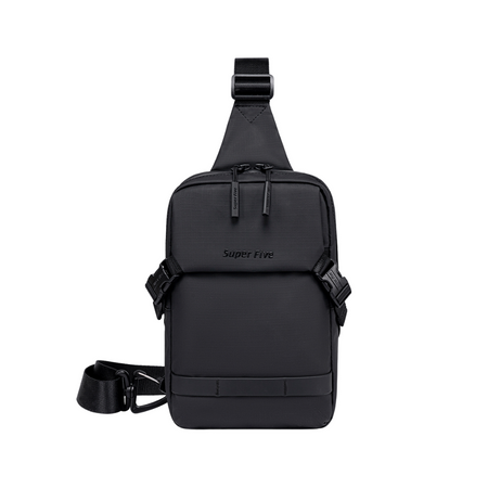 Saszetka męska czarna na ramię wodoodporna torba miejska stylowa funkcjonalna 3,1 L Super Five FXB753Black