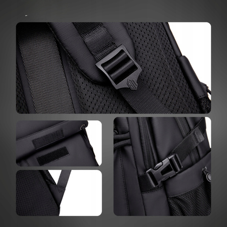 Szary plecak miejski młodzieżowy, na laptop, 25 l, idealny do studiów, na uczelnię i do pracy. Arctic Hunter B00531 Grey.