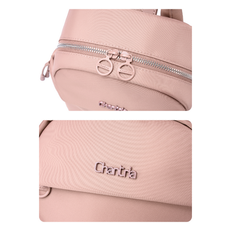 Plecak damski na tablet miejski smart mini pudrowy na lato delikatny z etui