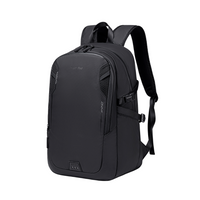 Czarny plecak miejski młodzieżowy, do pracy i podróży, 22 l, na laptopa 15,6", wodoodporny. SUPER FIVE FB700 Black.