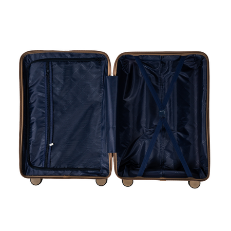 Komplet walizek podróżnych beżowych 3 szt. elegancki zestaw lekkich i trwałych walizek Wowbag 7905 champagne