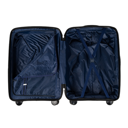 Walizki podróżne ciemnoszare komplet 3 szt. elegancki i trwały zestaw na kółkach Wowbag 7905 dark grey