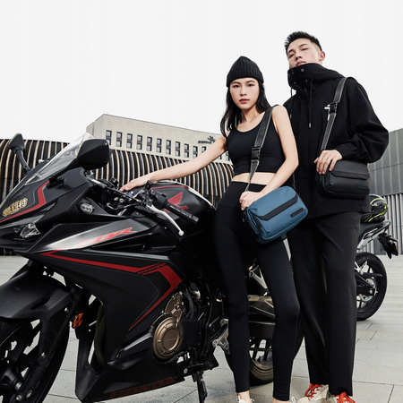 Torebka listonoszka niebieska damska męska na ramię stylowa miejska uniwersalna 3 l Arctic Hunter YB00518 Blue