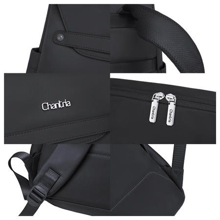 Elegancki damski plecak czarny miejski do pracy i na studia na laptopa i format A4 CHANTRIA CB00628black