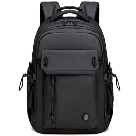 Czarny plecak miejski młodzieżowy, 25 l, wodoodporny, na laptopa 15,6", stylowy, na co dzień. Arctic Hunter B00531Black.