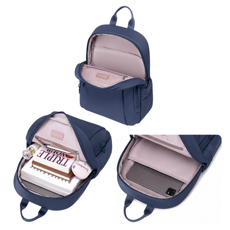 Niebieski plecak miejski damski, 9,3 l, wodoodporny i stylowy. Na studia, do pracy i na co dzień. CHANTRIA CB770bl.