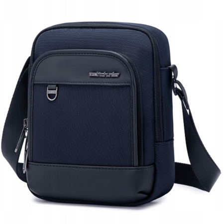 Saszetka męska granatowa wodoodporna torba na ramię miejska biznesowa elegancka funkcjonalna 2,7 L Arctic Hunter K00689Blue