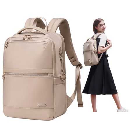 Plecak damski miejski beżowy elegancki do pracy na studia stylowy kobiecy CHANTRIA CB00766 khaki