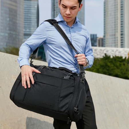 Torba podróżna czarna 2w1 transformowalna saszetka i torba pojemna 30 l wodoodporna. Arctic Hunter LX00021 Black.