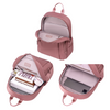 Plecak damski miejski róż dla dziewczyny mały elegancki modny na co dzień