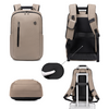 Plecak męski beżowy miejski na co dzień z USB wejściem do pracy na studia B00915 khaki
