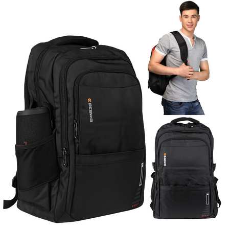Miejski młodzieżowy plecak — do szkoły na pracę podróże wodoodporny pojemny Wowbag BG82237 black