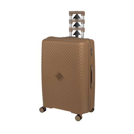 Walizki podróżne beżowe komplet 3 szt. lekki i elegancki zestaw walizek na kółkach Wowbag 7900 champagne