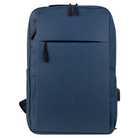 Plecak młodzieżowy nowoczesny szkolny niebieski na laptopa 15,6" z USB HN212701 blue