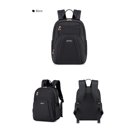 Czarny plecak miejski damski, stylowy i wodoodporny, 9,3 l, na iPada 10,9", modny wybór na co dzień. CHANTRIA CB770Black.